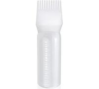 CXtech Applicateur de Peigne pour Teinture de Cheveux, Bouteille de Pinceau de Teinture pour les Cheveux, Outils de Teinture pour les Cheveux, 120ML (Blanc)