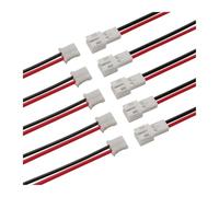 CXVFY 1/2 / 5Pair PH2.0 2 Épingler Jst Connecteurs de Fil Pitch 2.0mm JST 2P Micro mâle Prise Femelle Jack DIY Adaptateur de câble électrique 10/15 / 20cm(15CM,1Pair)