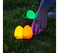 CXWLD Lot de 12 œufs de Pâques à LED, 6,3 cm, lumière lumineuse en forme d'œuf à piles, mini veilleuses à LED, pour la maison, le jardin, la chasse aux œufs de Pâques, la décoration de fête