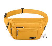 CXWMZY Sac Banane pour Homme et Femme avec Plusieurs Poches, imperméable, décontracté, pour Les Voyages Disney, Le Cyclisme, la Course à Pied, la randonnée, Jaune, Taille Unique, Moderne