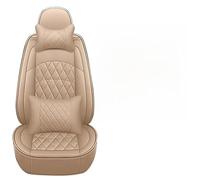 CXWQSB66 Housses de Siège de Voiture pour Chevrolet Trailblazer I 2001 2002 2003 2004 2005 2006 2007 2008 2009, Cuir Housses Siege ImperméAble Avant Arrière Protecteur Siège Accessoire,Beige