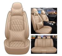CXWQSB66 Housses de Siège de Voiture pour Chevrolet Trailblazer I 2001 2002 2003 2004 2005 2006 2007 2008 2009, Cuir Housses Siege ImperméAble Avant Arrière Protecteur Siège Accessoire,Beige