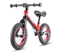 CXWXC Draisienne à partir de 2 Ans jusqu'à 30 kg, Cadre en magnésium, Selle d'équilibre réglable en Hauteur, Roues de 12 Pouces, vélo pour Enfants de 24 à 60 Mois (Noir et Rouge)