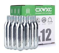 CXWXC Kit Cartouche co2 16g, Cartouches filetées CO2 de 16 g - Compatible avec Les valves Presta et Schrader
