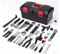 CXWXC Kit d'outils de vélo- Mallette à outils portable pour vélo, chaîne de pneus, montage, réparation, kit d'outils de vélo avec mallette de transport