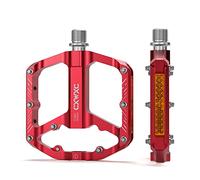 CXWXC Pédales de vélo avec Bandes réfléchissantes, 3 roulements étanches, Plateforme de vélo en Aluminium CNC antidérapante pour Une Conduite sûre et Confortable