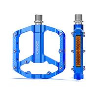 CXWXC Pédales de vélo avec Bandes réfléchissantes, 3 roulements étanches, Plateforme de vélo en Aluminium CNC antidérapante pour Une Conduite sûre et Confortable