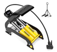 CXWXC Pompe à pied à double piston avec manomètre numérique, pour affichage de pression 11 Bar / 160 Psi Pompe à air pour vélo toutes les valves pour vélo, moto, voiture