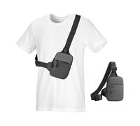 cxxtkcxxlc Sling Chest Sac à bandoulière étanche pour homme avec portefeuille pour activités de plein air, voyages et vie quotidienne, gris