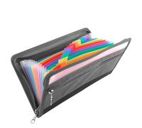 cxxtkcxxlc Trieur à compartiments A5 avec 13 compartiments, organisateur de reçus, 28 x 15 cm, avec poche avant et étiquettes colorées