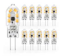 Cxyemt Ampoules LED G4 2W Équivalent à 20W Halogène Lumière Blanc Chaud 3000k, AC/DC12V, Lampe à éConomie D'éNergie,Non dimmables,Sans scintillement,Paquet De 10