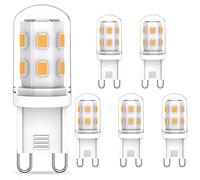 Cxyemt Ampoules LED G9 2W Équivalent à 20W Halogène Lumière Blanc Chaud 2700k, AC220-240V,Mini Lampe à ÉConomie D'ÉNergie,Non dimmables,Sans scintillement,Paquet De 5