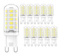 Cxyemt Ampoules LED G9 3W Équivalent à 20W 33W 40W Halogène Lumière Blanc Froid 6000K, AC220-240V,Lampe LED à Économie D'énergie, Non Dimmables,Sans Scintillement,Paquet De 10