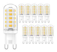 Cxyemt Ampoules LED G9 3W Équivalent à 28W 33W 40W Halogène Lumière Blanc Naturel 4000K, AC220-240V,Lampe LED à Économie D'énergie,Non Dimmables,Sans Scintillement,Paquet De 10