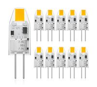 Cxyemt G4 LED 1W Ampoule AC/DC 12V, 120LM, Équivalent à 10W Ampoules Halogène, Blanc Chaud 2700K économie d'énergie Ampoules, Non dimmable, Lot de 10