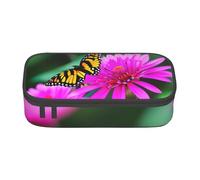 Cxzmnba 1 trousse à crayons avec fleurs et papillons colorés pour garçons et filles, essentiels pour la rentrée scolaire, fournitures pour étudiants, trousse à crayons, Noir , Taille unique