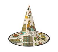 Cxzmnba Amsterdam See Travel Gui Lot de 2 chapeaux de fête pour Halloween, festival, déguisement et cosplay, taille unique