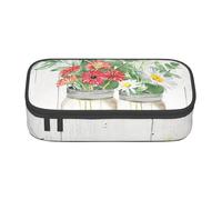 Cxzmnba Belle trousse à crayons à fleurs pour garçons et filles, indispensable pour la rentrée scolaire, fournitures pour étudiants, trousse à crayons, Noir , Taille unique, Organiseur de sac