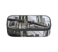 Cxzmnba Brooklyn Bridge Trousse à crayons pour garçons et filles, indispensable pour la rentrée scolaire, fournitures pour étudiants, trousse à crayons, Noir , Taille unique, Organiseur de sac