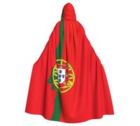 Cxzmnba Cape à capuche avec drapeau du Portugal avec pays unisexe pour cosplay, Halloween, robe d'uniforme pleine longueur