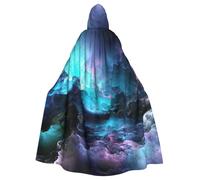 Cxzmnba Cape à capuche unisexe à capuche pour déguisement d'Halloween avec univers graphique 3D - Uniforme pleine longueur