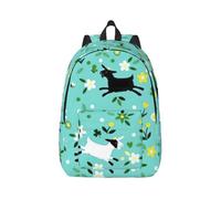 Cxzmnba Goat Frolic Sac à dos avec sangle réglable, parfait pour le travail, les voyages, l'université, sac tendance, Noir , M, Classique