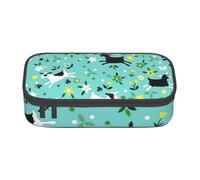 Cxzmnba Goat Frolic Trousse à crayons pour garçons et filles, indispensable pour la rentrée scolaire, fournitures pour étudiants, trousse à crayons, Noir , Taille unique, Organiseur de sac