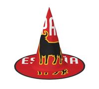 Cxzmnba Lot de 2 chapeaux de fête avec silhouette de taureau espagnol sur chapeau rouge, pour Halloween, festival, déguisement et cosplay, taille unique