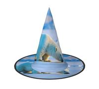 Cxzmnba Lot de 2 chapeaux de fête en forme d'ours polaire, pour Halloween, festival, déguisement et cosplay, taille unique