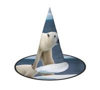 Cxzmnba Lot de 2 chapeaux de fête en forme d'ours polaire, pour Halloween, festival, déguisement et cosplay, taille unique