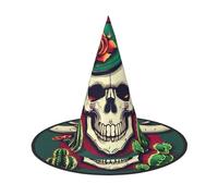 Cxzmnba Lot de 2 chapeaux de fête motif tête de mort de taureau et cactus mignon, pour Halloween, festival, déguisement et cosplay, taille unique