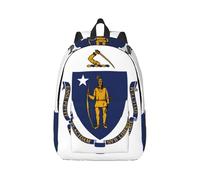 Cxzmnba Massachusetts State Flag Sac à dos avec sangle réglable, parfait pour le travail, les voyages, l'université, sac de mode, Noir , S, Classique