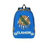Cxzmnba Oklahoma State Flag Sac à dos avec sangle réglable, parfait pour le travail, les voyages, l'université, sac de mode, Noir , M, Classique