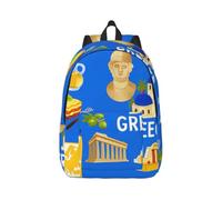 Cxzmnba Sac à dos avec sangle réglable - Symboles de la culture grecque - Parfait pour le travail, les voyages, l'université, la mode, Noir , M, Classique