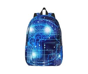 Cxzmnba Sac à dos cerveau intelligence artificielle avec sangle réglable, parfait pour le travail, les voyages, l'université, sac de mode, Noir , M, Classique
