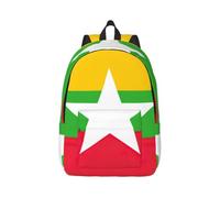 Cxzmnba Sac à dos drapeau de la Birmanie avec sangle réglable, parfait pour le travail, les voyages, l'université, sac de mode, Noir , M, Classique