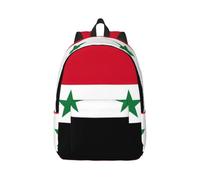 Cxzmnba Sac à dos drapeau de la République arabe syrienne avec sangle réglable, parfait pour le travail, les voyages, l'université, sac de mode, Noir , M, Classique