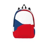 Cxzmnba Sac à dos drapeau de la République tchèque avec sangle réglable, parfait pour le travail, les voyages, l'université, sac de mode, Noir , M, Classique