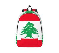 Cxzmnba Sac à dos drapeau du Liban avec sangle réglable, parfait pour le travail, les voyages, l'université, sac tendance, Noir , M, Classique