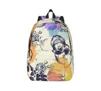 Cxzmnba Sac à dos motif tête de mort avec sangle réglable, parfait pour le travail, les voyages, l'université, sac tendance, Noir , M, Classique