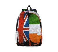 Cxzmnba Sac à dos motif trèfle avec drapeaux Colo avec sangle réglable, parfait pour le travail, les voyages, l'université, sac tendance, Noir , S, Classique