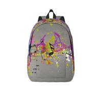 Cxzmnba Sac à dos musical avec pulvérisateur et sangle réglable, parfait pour le travail, les voyages, l'université, sac tendance, Noir , M, Classique