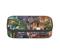 Cxzmnba san Francisco Trousse à crayons pour garçons et filles, indispensable pour la rentrée scolaire, fournitures pour étudiants, trousse à crayons, Noir , Taille unique, Organiseur de sac