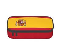 Cxzmnba Trousse à crayons avec drapeau espagnol pour garçons et filles, indispensable pour la rentrée scolaire, fournitures pour étudiants, trousse à crayons, Noir , Taille unique, Organiseur de sac