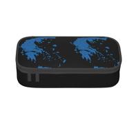 Cxzmnba Trousse à crayons avec motif carte de la Grèce pour garçons et filles, indispensable pour la rentrée scolaire, fournitures pour étudiants, trousse à crayons, Noir , Taille unique, Organiseur