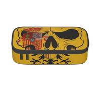Cxzmnba Trousse à crayons avec motif drapeau espagnol pour garçons et filles - Essentiel pour la rentrée scolaire - Fournitures pour étudiants, Noir , Taille unique, Organiseur de sac