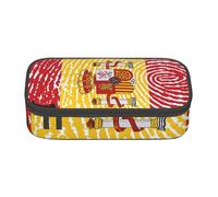 Cxzmnba Trousse à crayons avec motif drapeau espagnol pour garçons et filles, indispensable pour la rentrée scolaire, fournitures pour étudiants, trousse à crayons, Noir , Taille unique, Organiseur de