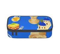 Cxzmnba Trousse à crayons avec symboles de la culture grecque pour garçons et filles, indispensable pour la rentrée scolaire, fournitures pour étudiants, trousse à crayons, Noir , Taille unique