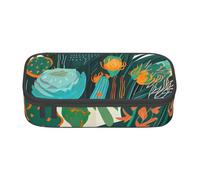 Cxzmnba Trousse à crayons cactus plante tropicale pour garçons et filles, indispensable pour la rentrée scolaire, fournitures pour étudiants, trousse à crayons, Noir , Taille unique, Organiseur de sac