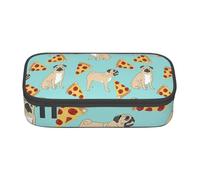 Cxzmnba Trousse à crayons Carlin Pizza Party pour garçons et filles, indispensable pour la rentrée scolaire, fournitures pour étudiants, trousse à crayons, Noir , Taille unique, Organiseur de sac